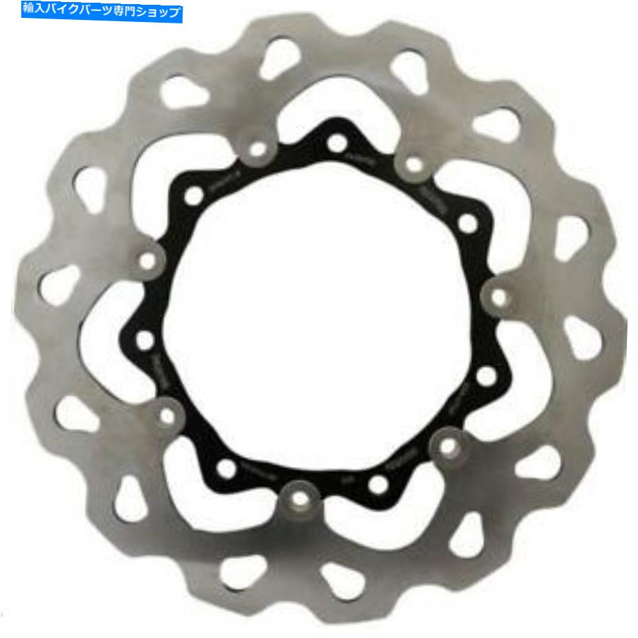 front brake rotor Galfer Brakes Floating Wave Rotor - ブラックキャリア付きフルフロート - DF834FLW Galfer Brakes Floating Wave Rotor - Full Floating with Black Carrier - DF834FLW【並行輸入品】