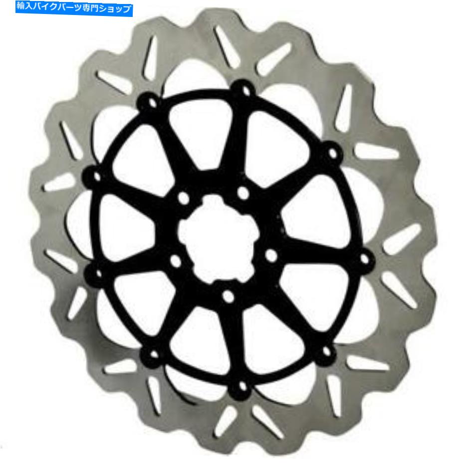 front brake rotor Galferフロントブレーキウェーブローター-12.5in.フローティングW /ブラックアルミニウム Galfer Front Brake Wave Rotor-12.5in.-Full Floating w/ Black Aluminum【並行輸入品】