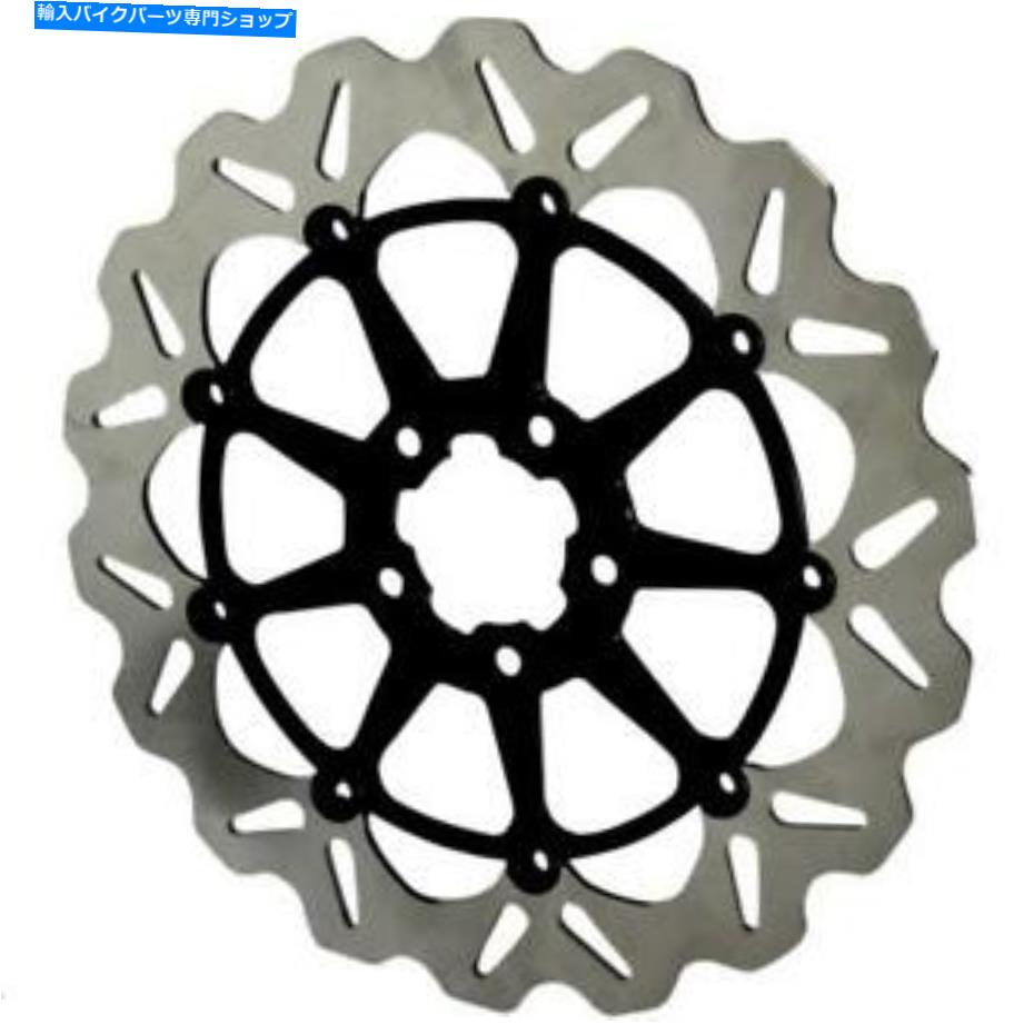 front brake rotor ガーファーフロントブレーキウェーブローター-13-13浮遊w /黒アルミニウム Galfer Front Brake Wave Rotor-13in.-Full Floating w/ Black Aluminum【並行輸入品】