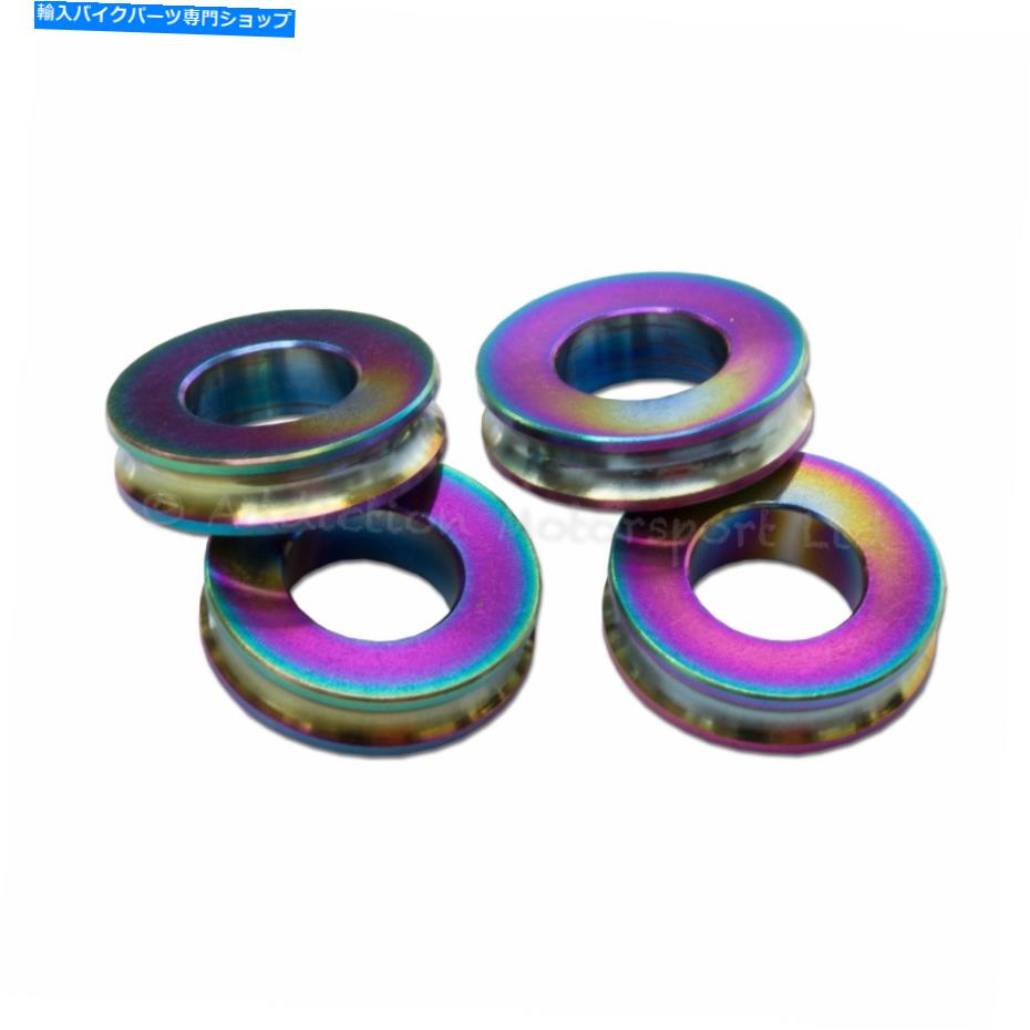 Brake Caliper 5mmドゥカティストリートファイターV4、V4Sレインボーチタンスペーサーラジアルブレーキキャリパー 5mm Ducati Streetfighter V4, V4S Rainbow Titanium Spacers Radial Brake Calipers【並行輸入品】
