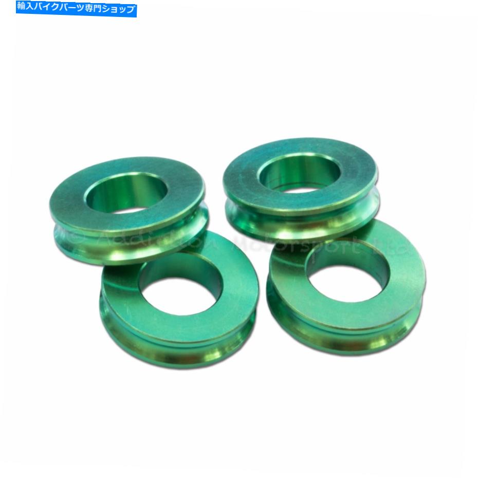 Brake Caliper ドゥカティマルチストラダ1200Sラジアルブレーキキャリパー用5mmグリーンチタンスペーサー 5mm Green Titanium Spacers for Ducati Multistrada 1200S Radial Brake Calipers【並行輸入品】