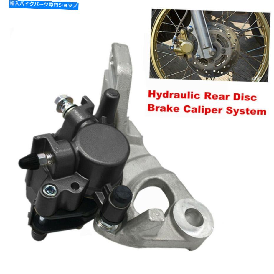 Brake Caliper オートバイバイク油圧リアディスクブレーキキャリパー付きマスターシリンダーブレーキパッド Motorcycle Bike Hydraulic Rear Disc Brake Caliper w/ Master Cylinder Brake Pads【並行輸入品】