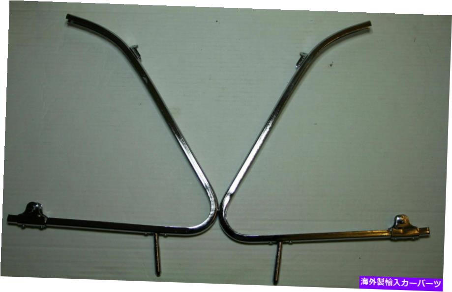ガラス 2 xクラシックフィアット500クォーターライトウィンドウフレームキットクロム（ペア）真新しい 2 x CLASSIC FIAT 500 QUARTER LIGHT WINDOW FRAMES KIT CHROMED (PAIR) BRAND NEW【並行輸入品】