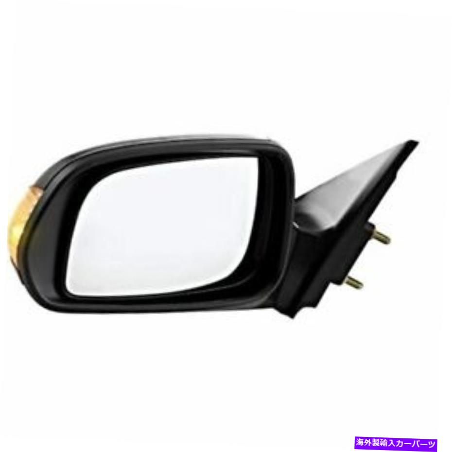 ガラス 05-10サイオンTC左ドライバーミラーパワーは、信号付きの非塗装ブラック Fits 05-10 Scion TC Left Driver Mirror Power Non-Painted Black With Signal【並行輸入品】