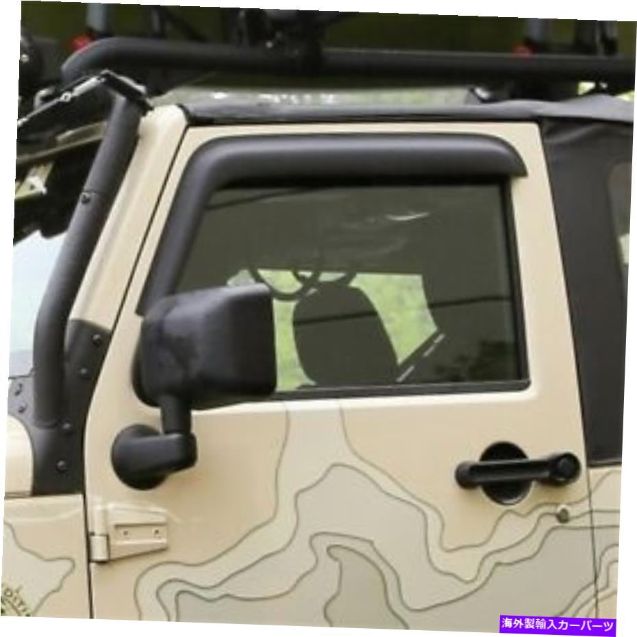 ガラス 頑丈なリッジ11349.11ウィンドウバイザーフィット07-17ラングラー（JK） Rugged Ridge 11349.11 Window Visor Fits 07-17 Wrangler (JK)【並行輸入品】