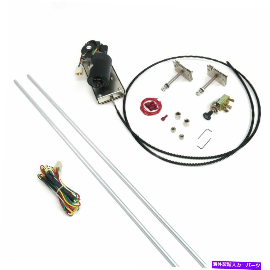 ガラス アーリーデソトワイパーキットwワイヤーハーネスエクステリアストリートロッドレストモッドケーブルドライブ Early Desoto Wiper Kit w Wiring Harness exterior streetrod resto-mod cable drive【並行輸入品】