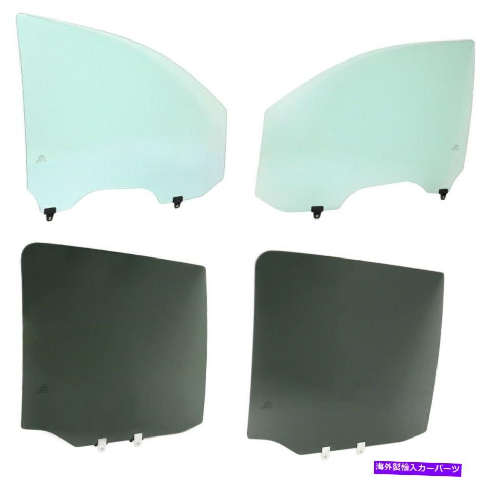 ガラス 日産タイタン2004-2015の4つのフロント＆リアドライバーの乗客側LH RHの新しいセット New Set of 4 Front & Rear Driver Passenger Side LH RH for Nissan Titan 2004-2015【並行輸入品】 72,298円