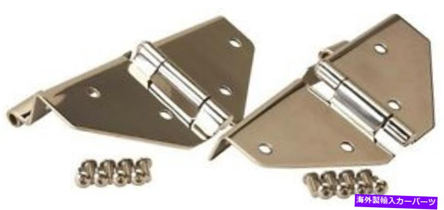 ガラス フロントガラスヒンジミラーホールペアステンレスのペアジープCJラングラーYJ 76-95 Windshield Hinge No Mirror Holes Pair Stainless for Jeep CJ Wrangler YJ 76-95【並行輸入品】