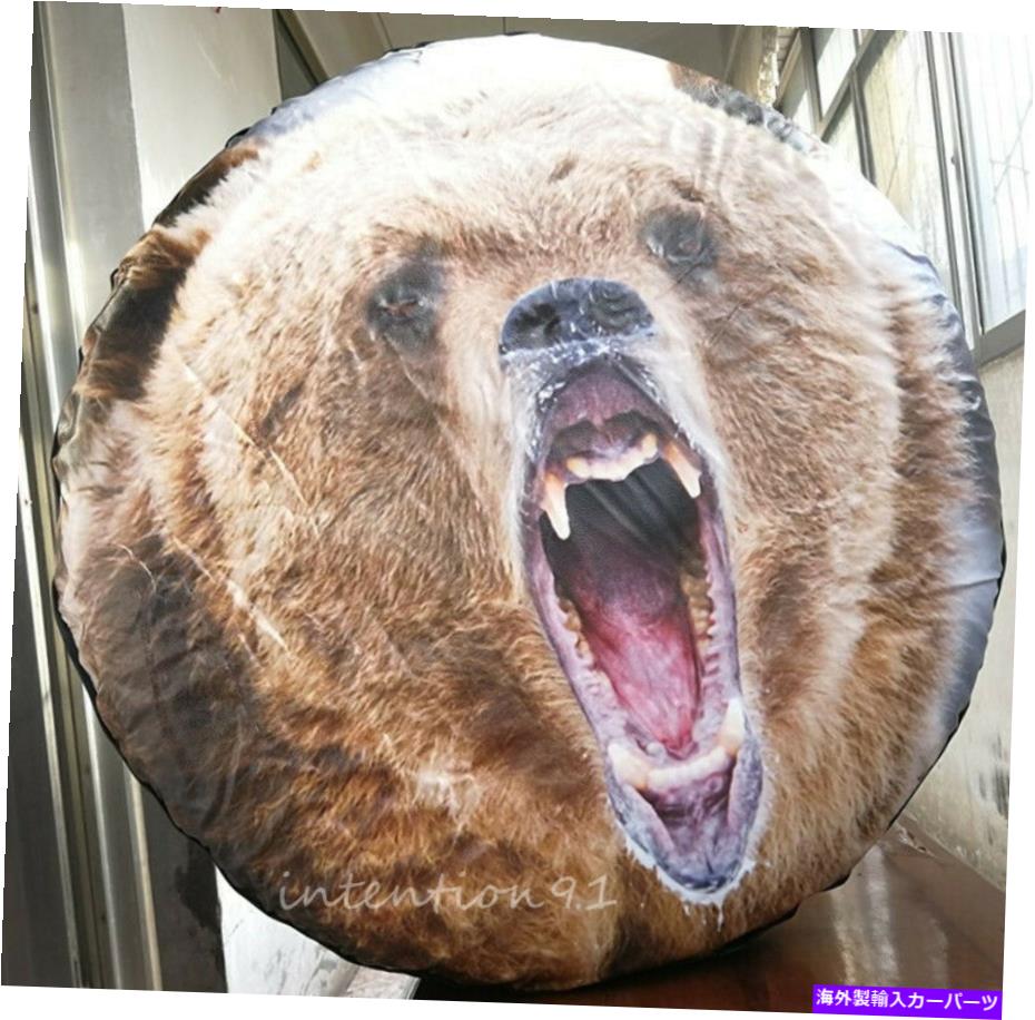 rear wheel tire cover ジープトヨタダッジ31-33のための3Dヒグマ付き1PCスペアタイヤホイールソフトカバー31-33 \