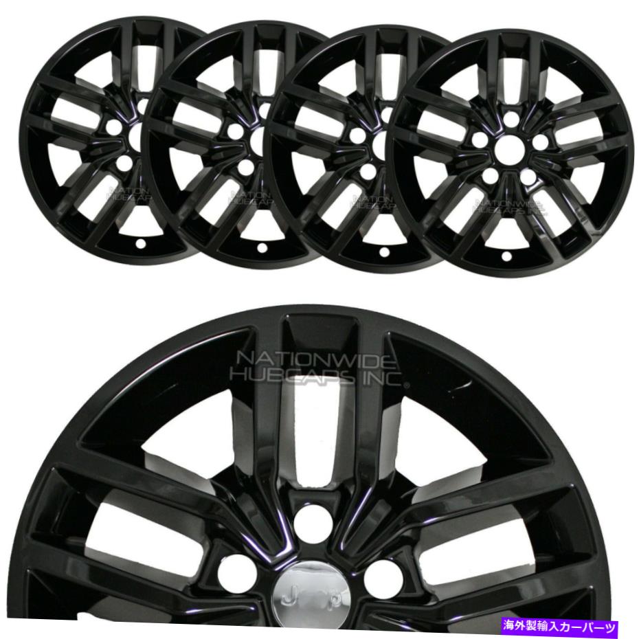 rear wheel tire cover グランドチェロキーリミテッド2017-2022ブラック18 "ホイールスキンハブキャップリムカバーに適合する fits Grand Cherokee Limited 2017-2022 Black 18" Wheel Skins Hub Caps Rim Covers【並行輸入品】｜Us Custom Parts Shop USDM