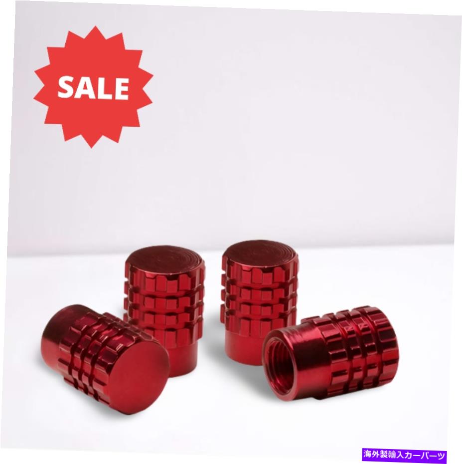 rear wheel tire cover 4PCSレッドホイールタイヤバルブキャップステムエアキャップダストカバーRT046アウディ用 4pcs Red Wheel Tire Valve Caps Stems Air Caps Dust Covers RT046 for Audi【並行輸入品】