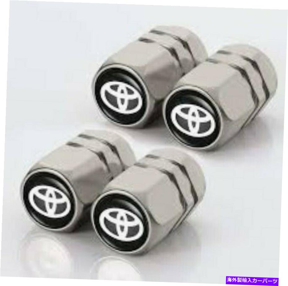 rear wheel tire cover 4PCトヨタカーSUVトラックオートホイールタイヤエアバルブステムガングレーダストカバーキャップ 4pc Toyota Car SUV Truck Auto Wheel Tire Air Valve Stem GUN GREY Dust Cover Caps【並行輸入品】