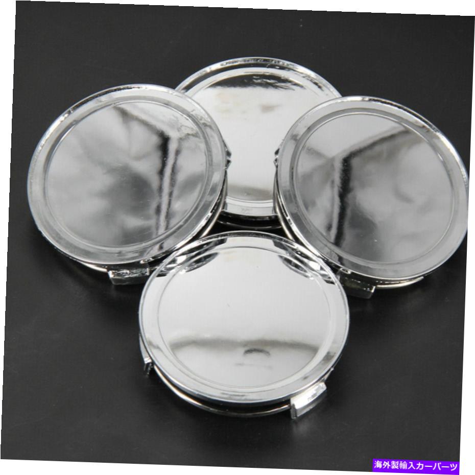 rear wheel tire cover 4PCSユニバーサルクロムカーホイールセンターキャップタイヤリムハブキャップカバーABSプラスチック 4Pcs Universal Chrome Car Wheel Center Caps Tyre Rim Hub Cap Cover ABS Plastic【並行輸入品】