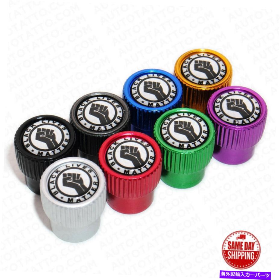 【楽天市場】rear wheel tire cover ブラックライフマターBLMロゴラウンドカーホイールタイヤエアバルブキャップステムダスト