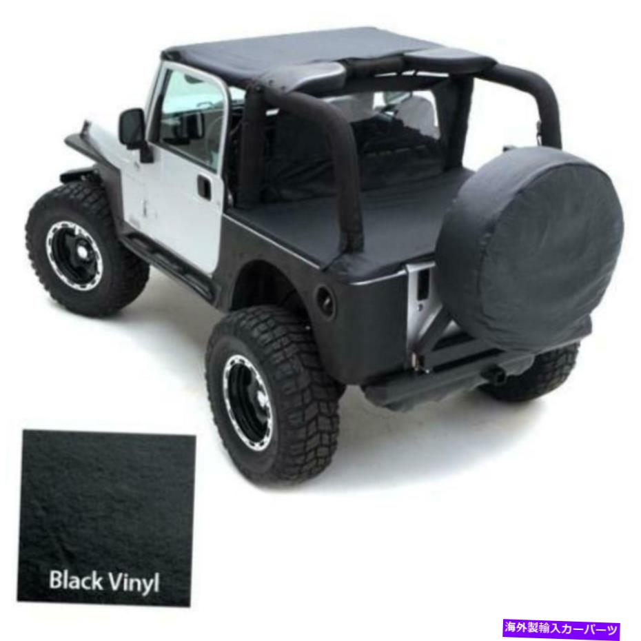 幌 標準ソフトトップフィット87-91ラングラーYJビニールブラックスミティビルト Standard Soft Top fits 87-91 Wrangler YJ Vinyl Black Smittybilt【並行輸入品】