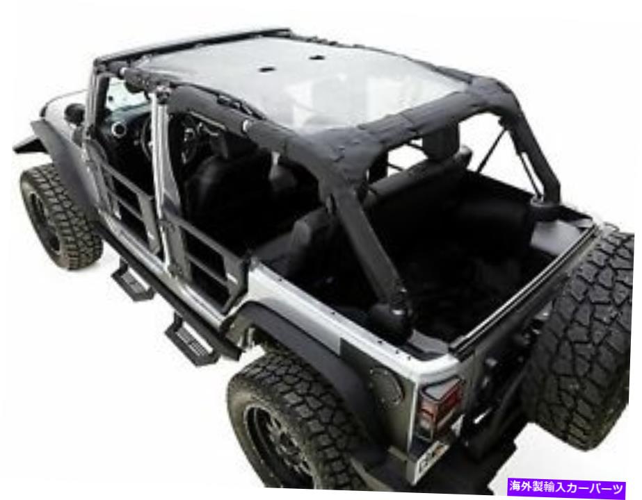 幌 ランパージ拡張メッシュシェードトップ07-18ラングラーJKウィンドウチャネルなし Rampage Extended Mesh Shade Top for 07-18 Wrangler JK No Window Channel Required【並行輸入品】
