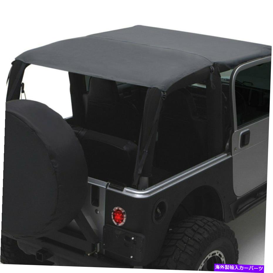 幌 Jeep Wrangler 1997-2006 Smittybilt 93615アウトバックブラックデニムビキニトップ For Jeep Wrangler 1997-2006 Smittybilt 93615 Outback Black Denim Bikini Top【並行輸入品】