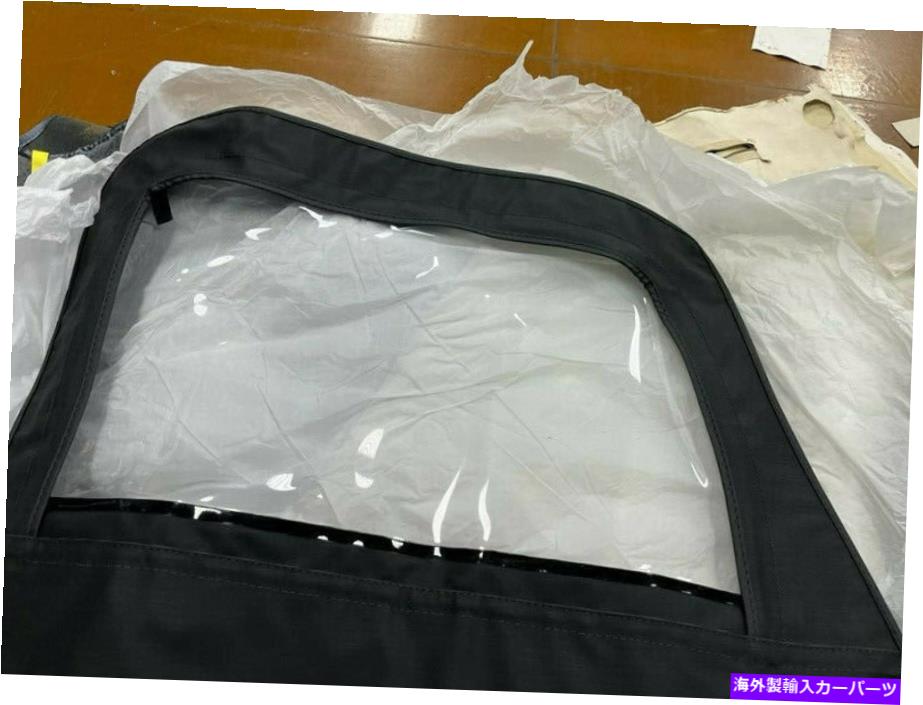 幌 1997-2006ジープラングラーTJソフトトップトップフロントドアウィンドウペアブラック 1997-2006 Jeep Wrangler TJ Soft Top Front Upper Door Windows Pair in Black【並行輸入品】