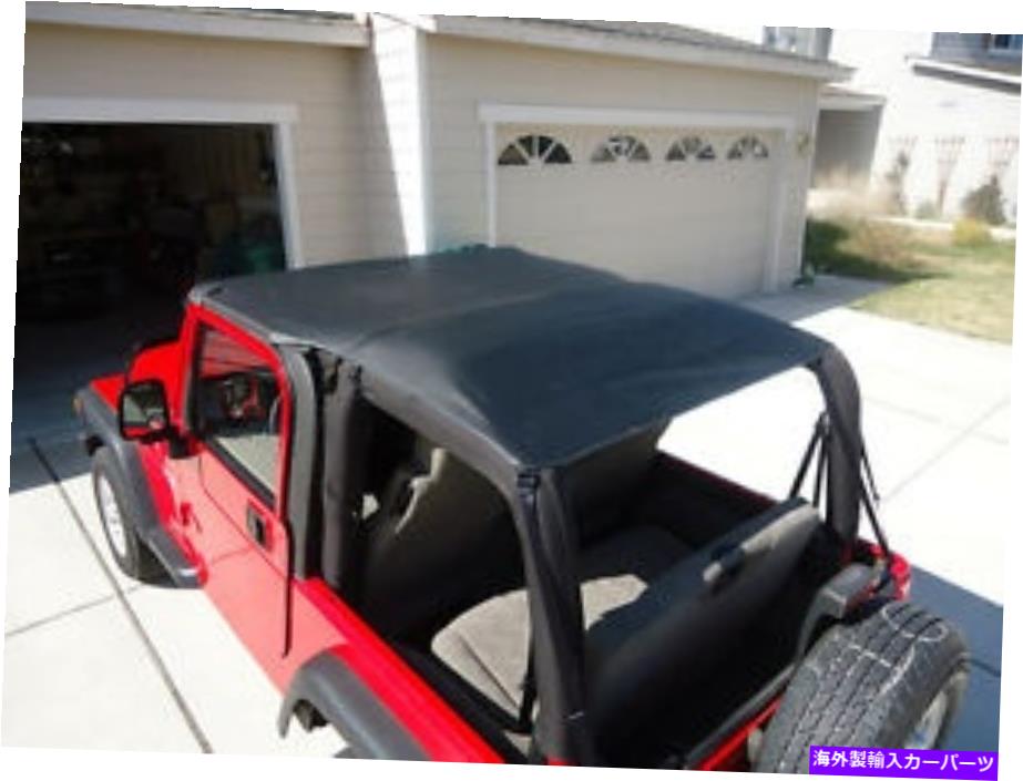幌 1997-2006ジープラングラーサファリは黒のビキニトップを拡張しました 1997-2006 Jeep Wrangler Safari Extended Bikini Top in Black【並行輸入品】