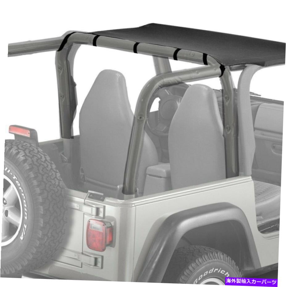幌 Jeep Wrangler 03-06 Bestop Headerビキニサファリスタイルブラックダイヤモンドソフトトップ For Jeep Wrangler 03-06 Bestop Header Bikini Safari Style Black Diamond Soft Top【並行輸入品】