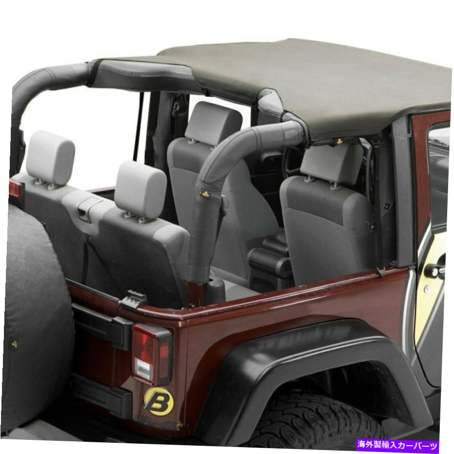 幌 Jeep Wrangler JK 18 Bestop Headerビキニタルガスタイルブラックダイヤモンドソフトトップ For Jeep Wrangler JK 18 Bestop Header Bikini Targa Style Black Diamond Soft Top【並行輸入品】