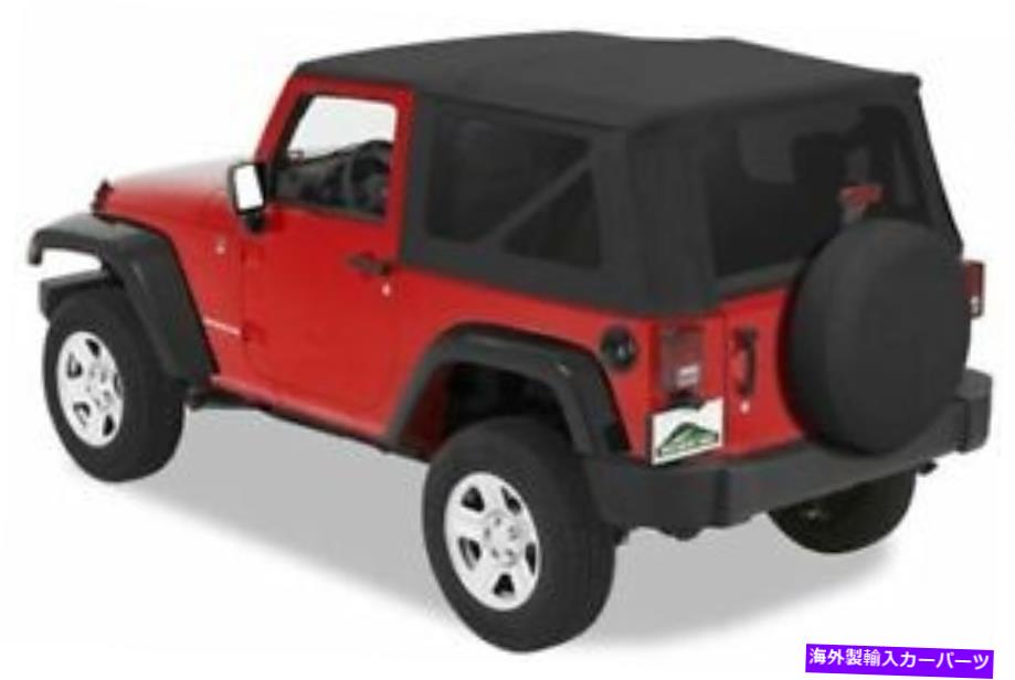 幌 2010-2018ジープラングラーJK 2ドアブラック交換ソフトトップ（51203-35） 2010-2018 Jeep Wrangler JK 2-door Black Replacement Soft Top (51203-35)【並行輸入品】