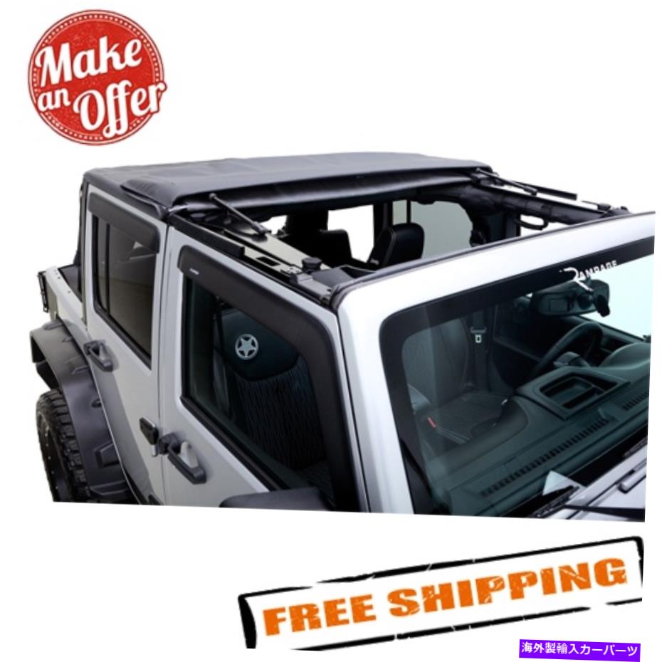 幌 ランパージ139935トレイルビュー07-18のための折りたたみバックソフトトップ Rampage 139935 TrailView Fold-Back Soft Top for 07-18 Jeep Wrangler JK 2-Door【並行輸入品】