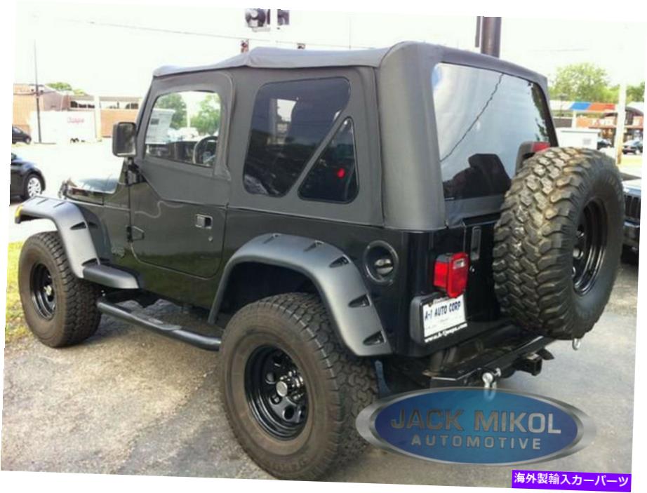 幌 97-06のプレミアムジープラングラー交換ソフトトップ +アッパースキンダイヤモンドブラック Premium for 97-06 Jeep Wrangler Replacement Soft Top + Upper Skins Diamond Black【並行輸入品】|Us Custom Parts Shop USDM
