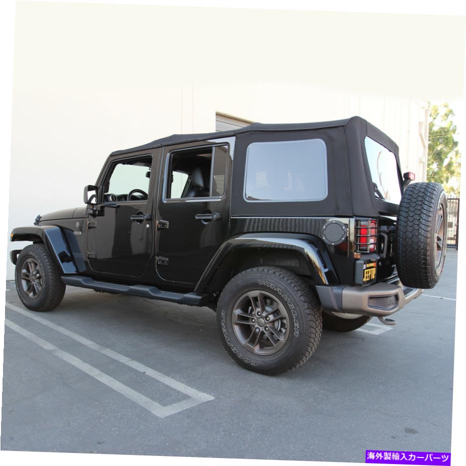 幌 ジープラングラー4DR JKソフトトップ、2010-18、プレスポリッシュウィンドウ、ブラックキャンバス Jeep Wrangler 4DR JK Soft Top, 2010-18, Press Polish Windows, Black Canvas【並行輸入品】 98,252円