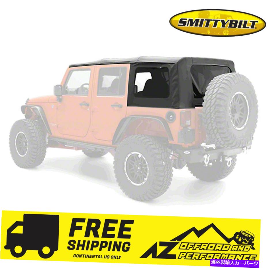 幌 smittybiltの交換ソフトトップブラックダイヤモンドフィット07-09ジープラングラーJK 4ドア Smittybilt Replacement Soft Top Black Diamond fits 07-09 Jeep Wrangler JK 4 Door【並行輸入品】