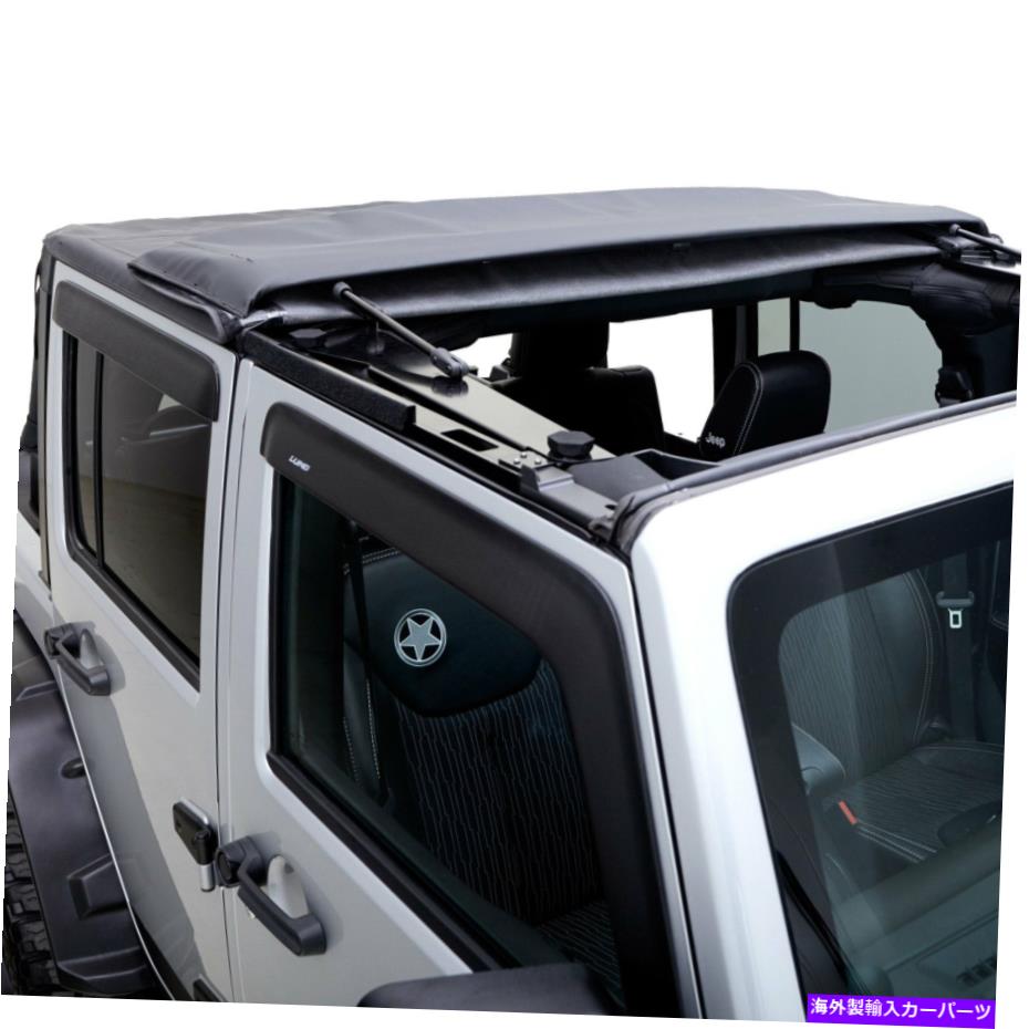 幌 ジープラングラーJK 18トレイルビューブラックダイヤモンドフレームレスファーストバックソフトトップ For Jeep Wrangler JK 18 TrailView Black Diamond Frameless Fastback Soft Top【並行輸入品】