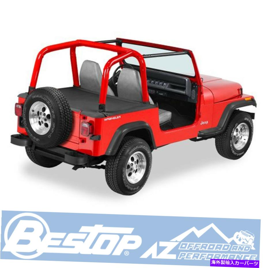 幌 '86 -'91ジープラングラーYJブラックデニムW/ソフトトップのベストロップダスターデッキカバー Bestop Duster Deck Cover For '86-'91 Jeep Wrangler YJ Black Denim w/ Soft Top【並行輸入品】｜Us Custom Parts Shop USDM