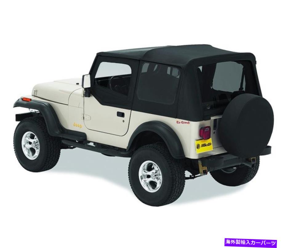 幌 Bestop PN 51120-15交換 - ブラックデニムのソフトトップ Bestop PN 51120-15 Replace-A-Top Soft Top in Black Denim Fits Wrangler YJ 88-95【並行輸入品】