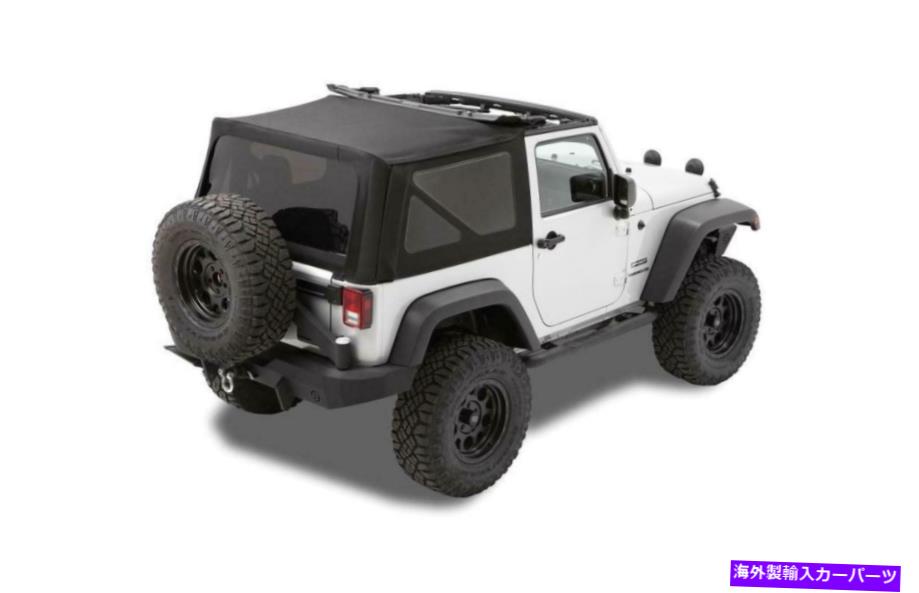 幌 Bestop 79846-17 10-18ラングラー用のブラックソフトトップファクトリーハードウェア Bestop 79846-17 Replace-a-Top Black Soft Top Factory Hardware for 10-18 Wrangler【並行輸入品】