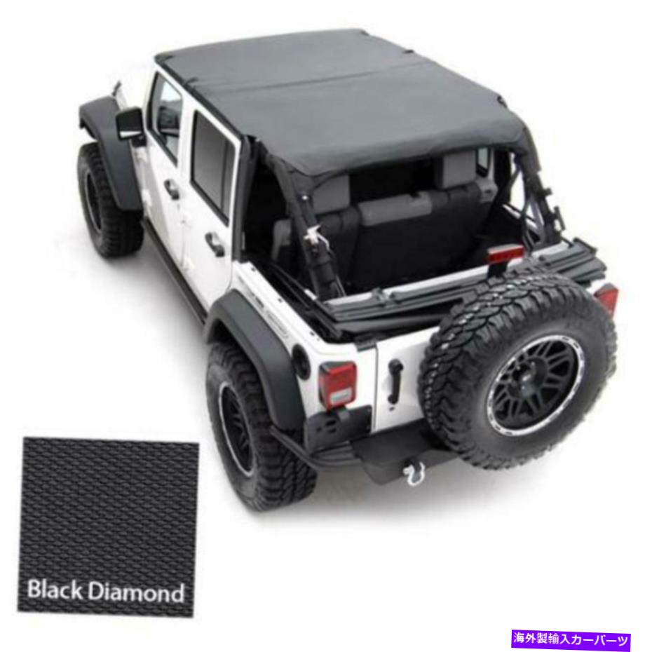 幌 拡張ソフトトップフィット07-09ラングラーJK 4ブラックダイヤモンドスミティビルト博士 Extended Soft Top fits 07-09 Wrangler JK 4 DR Black Diamond Smittybilt【並行輸入品】