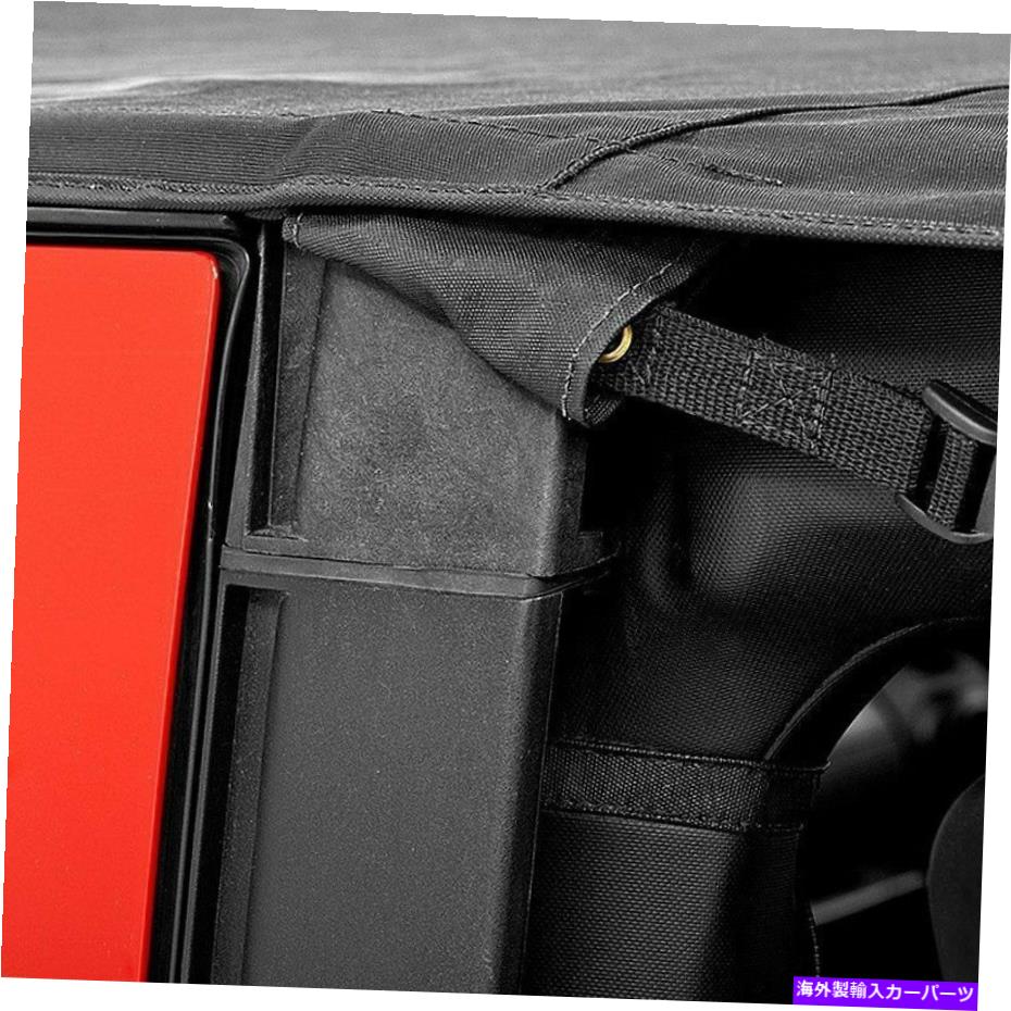 幌 ジープラングラーJK 18ヘッダービキニサファリケーブルスタイルブラックダイヤモンドソフトトップ For Jeep Wrangler JK 18 Header Bikini Safari Cable Style Black Diamond Soft Top【並行輸入品】