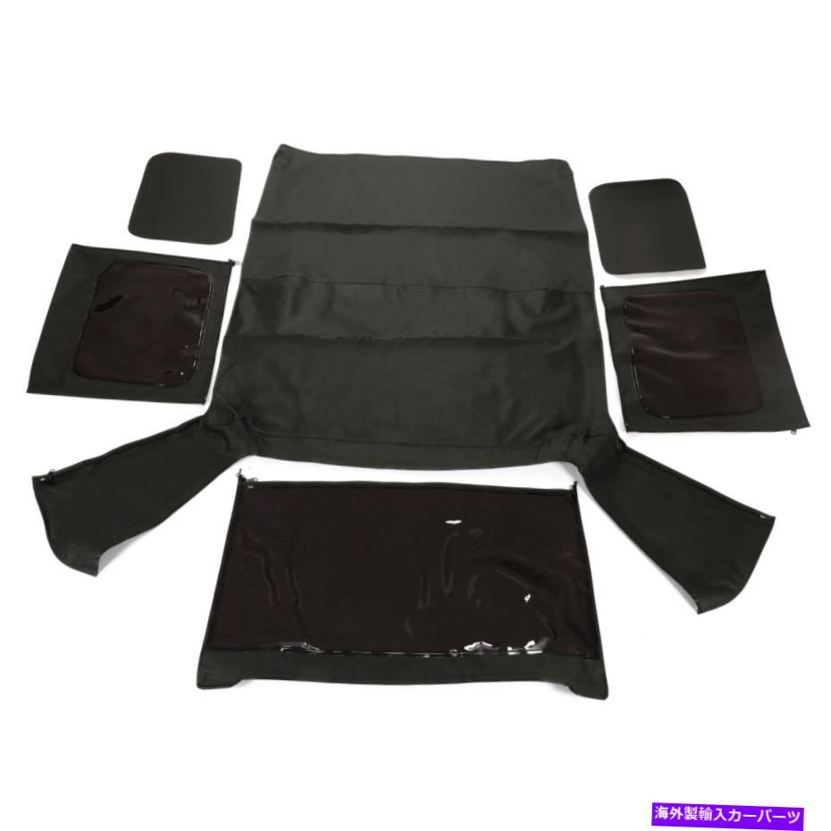 幌 1988年から1995年のジープラングラーYJ 2ドアソフトトップキャンバスブラック For 1988-1995 Jeep Wrangler YJ 2 Door Soft Top Canvas Black【並行輸入品】