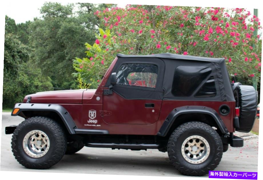 幌 ブラック97-06ジープラングラーソフトトップ +上のスキンティントウィンドウプレミアムファブリック Black 97-06 Jeep Wrangler Soft Top + Upper Skins Tinted Windows Premium Fabric【並行輸入品】｜Us Custom Parts Shop USDM