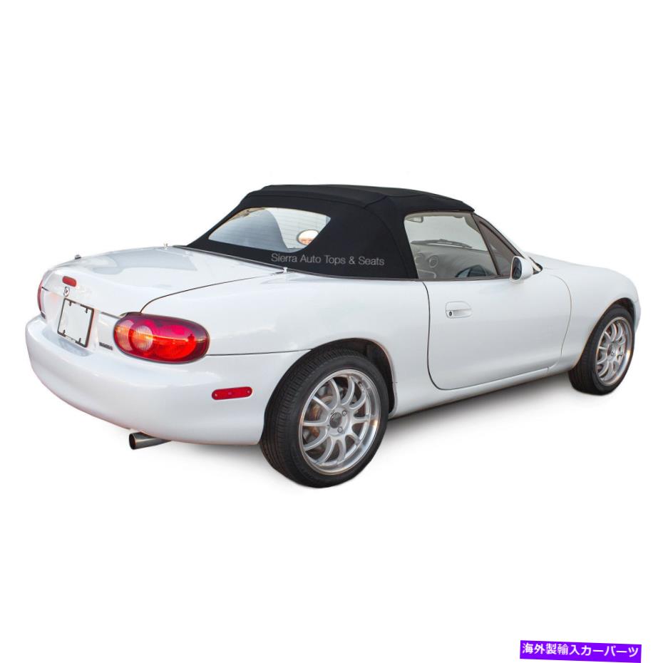 幌 Miataコンバーチブルトップトップワンピースと黒のステイファーストクロスのガラス窓と Miata Convertible Top One-Piece with Glass Window in Black Stayfast Cloth【並行輸入品】|Us Custom Parts Shop USDM