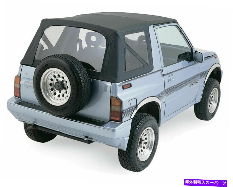 幌 Rampage OEMの交換Suzuki Sidekick / Geoトラッカー用のソフトトップブラックデニム Rampage OEM Replacement Soft Top Black Denim for Suzuki Sidekick / Geo Tracker【並行輸入品】