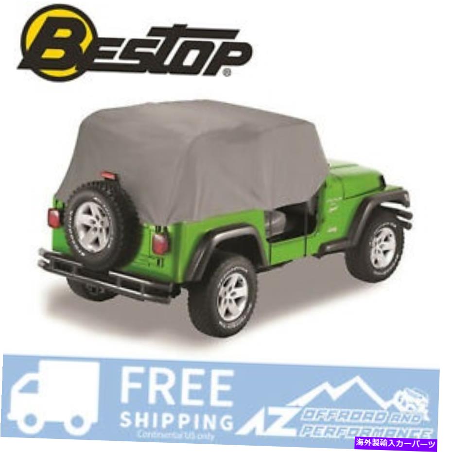 幌 '76 -'91 Jeep CJ7＆Wrangler YJチャコールのBestop All Weather Trail Cover Bestop All Weather Trail Cover For '76-'91 Jeep CJ7 & Wrangler YJ Charcoal【並行輸入品】