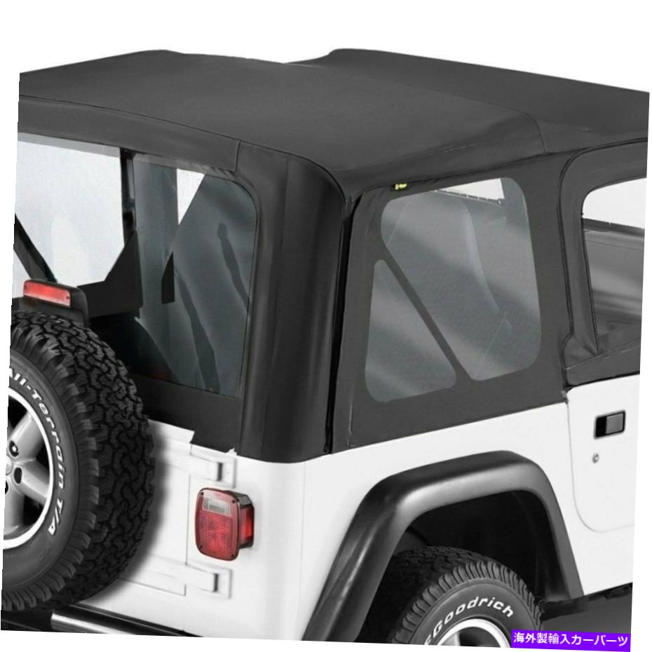 幌 Jeep Wrangler 97-02 Bestop 79122-01交換 - トップブラックセイルクロスソフトトップ For Jeep Wrangler 97-02 Bestop 79122-01 Replace-a-Top Black Sailcloth Soft Top【並行輸入品】