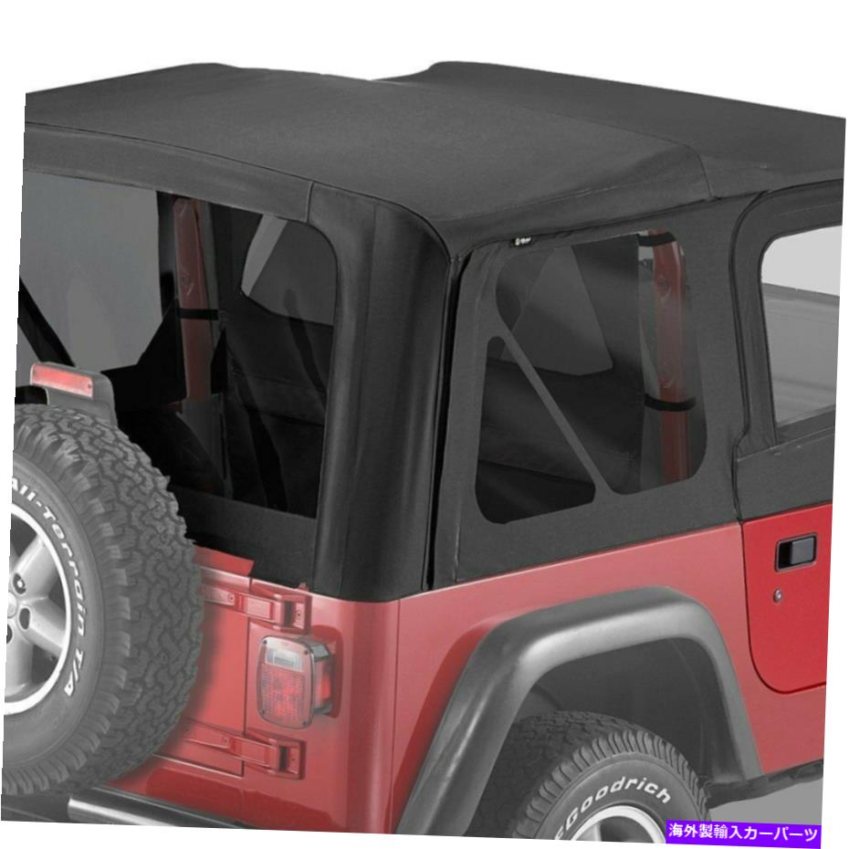 幌 Jeep Wrangler 1997-2002 Bestop 51124-15交換 - トップブラックデニムソフトトップ For Jeep Wrangler 1997-2002 Bestop 51124-15 Replace-a-Top Black Denim Soft Top【並行輸入品】