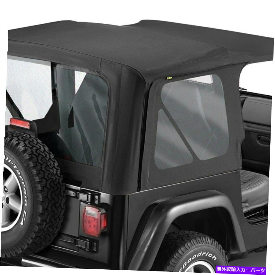 幌 Jeep Wrangler 1997-2002 Bestop 51127-15交換 - トップブラックデニムソフトトップ For Jeep Wrangler 1997-2002 Bestop 51127-15 Replace-a-Top Black Denim Soft Top【並行輸入品】