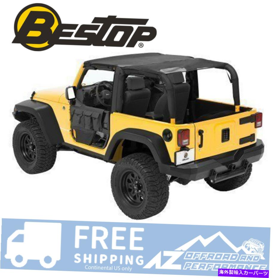 幌 '10 -'18ジープラングラーJKメッシュ52593-11のBestopビキニサファリケーブルバージョン Bestop Bikini Safari Cable Version For '10-'18 Jeep Wrangler JK Mesh 52593-11【並行輸入品】
