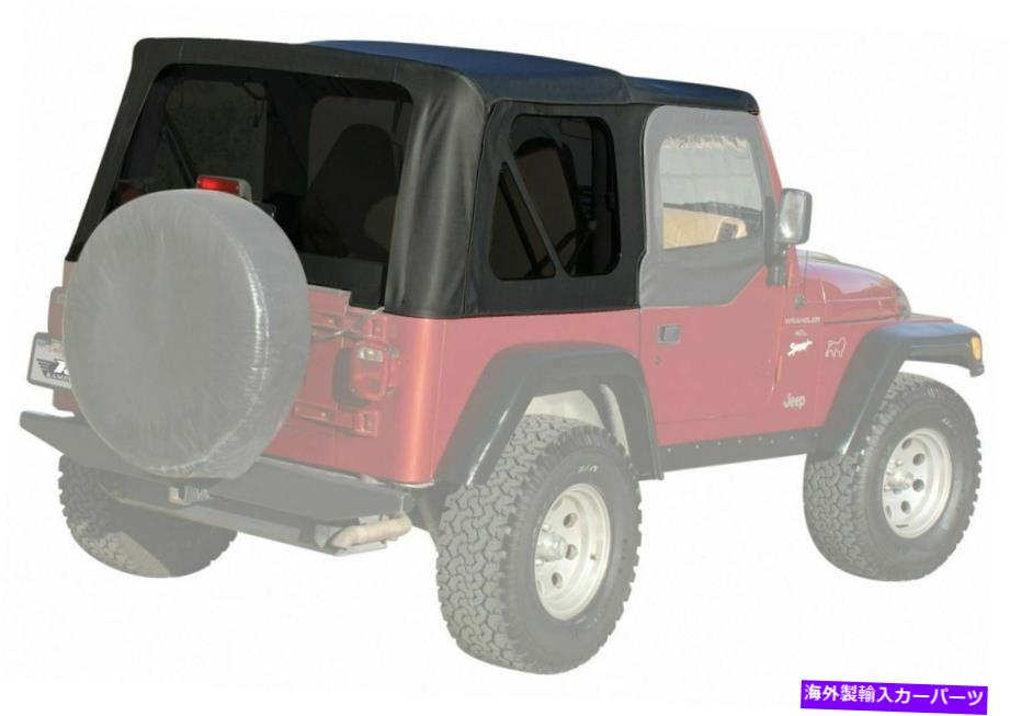 幌 97-06ジープラングラーTJのランパージファクトリー交換ソフトトップブラックダイヤモンド Rampage Factory Replacement Soft Top Black Diamond for 97-06 Jeep Wrangler TJ【並行輸入品】