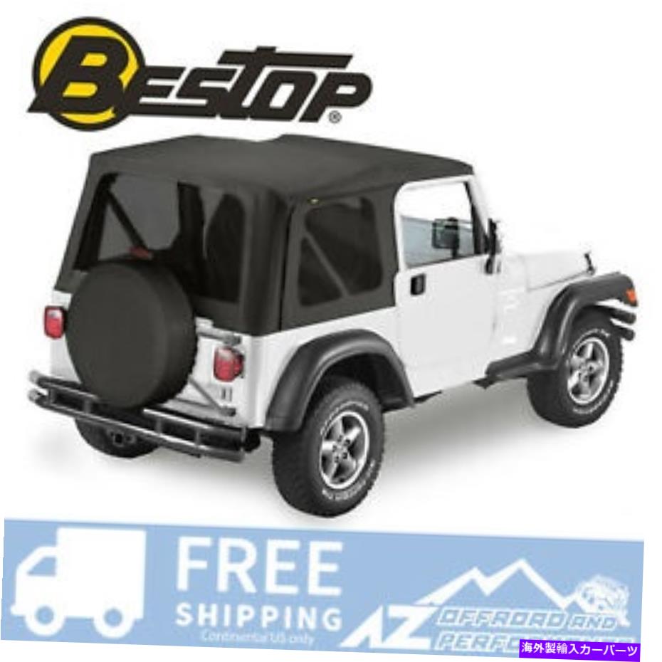 幌 Bestop 03-06 Jeep Wrangler TJのトップチントウィンドウブラックダイヤモンドを交換 Bestop Replace A Top Tint Windows Black Diamond For 03-06 Jeep Wrangler TJ【並行輸入品】