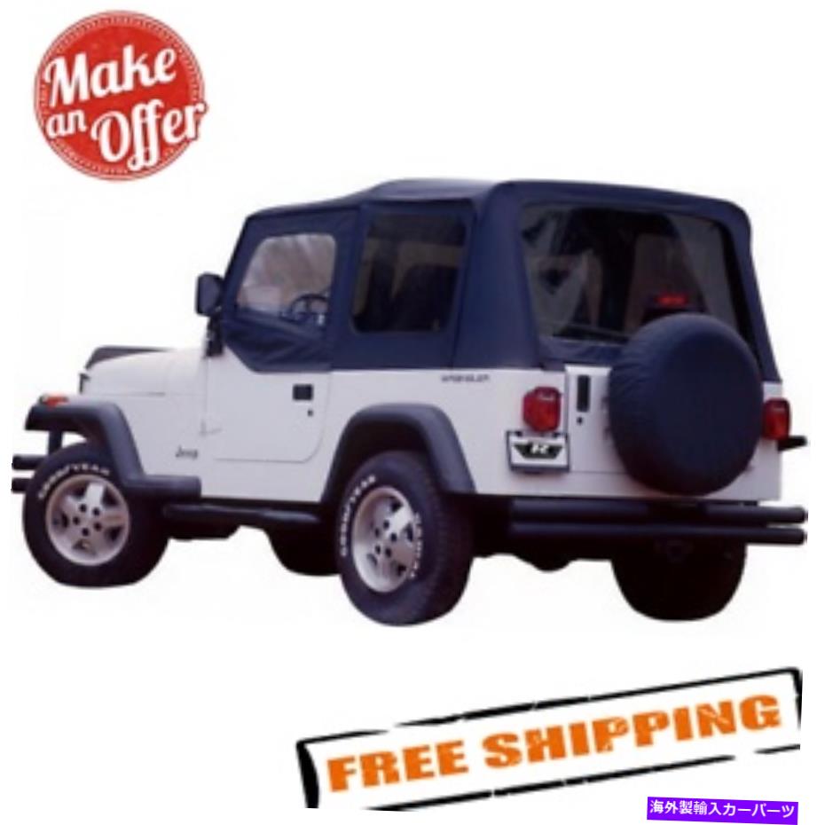 幌 ランパージ68215ジープCJ7のフレームとハードウェア付きの完全なソフトトップ、ラングラーYJ Rampage 68215 Complete Soft Top with Frame & Hardware for Jeep CJ7, Wrangler YJ【並行輸入品】