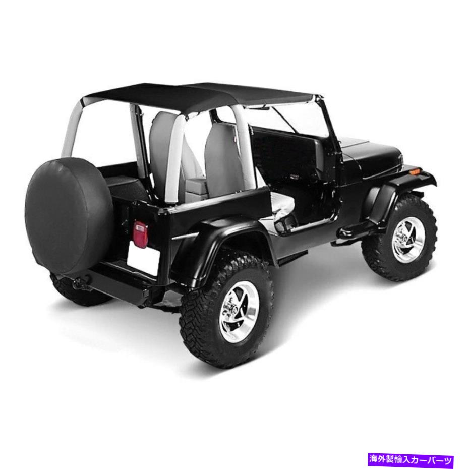 幌 ジープラングラー92-95ビキニストラップレスサファリスタイルブラックデニムソフトトップ For Jeep Wrangler 92-95 Bikini Strapless Safari Style Black Denim Soft Top【並行輸入品】