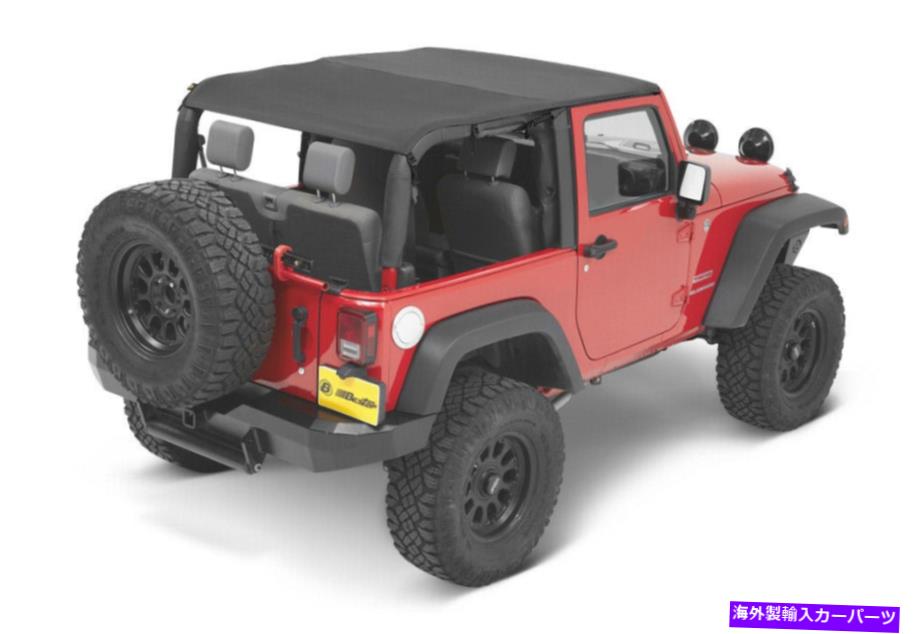 幌 Bestop Header Safari Cable Style Bikini Top-black、Jeep JK 2dr。 52593-35 Bestop Header Safari Cable Style Bikini Top-Black, for Jeep JK 2dr.; 52593-35【並行輸入品】